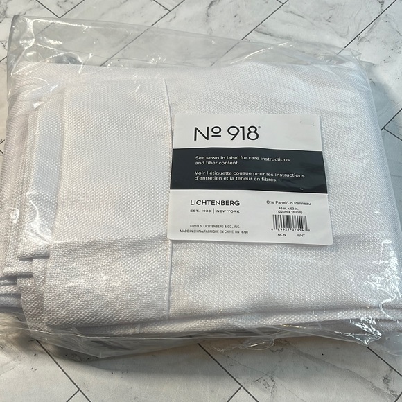 NWT No 918 Valerie Casual Textured Semi-Sheer Grommet Curtain Panel 48" x 63" - Picture 1 of 4